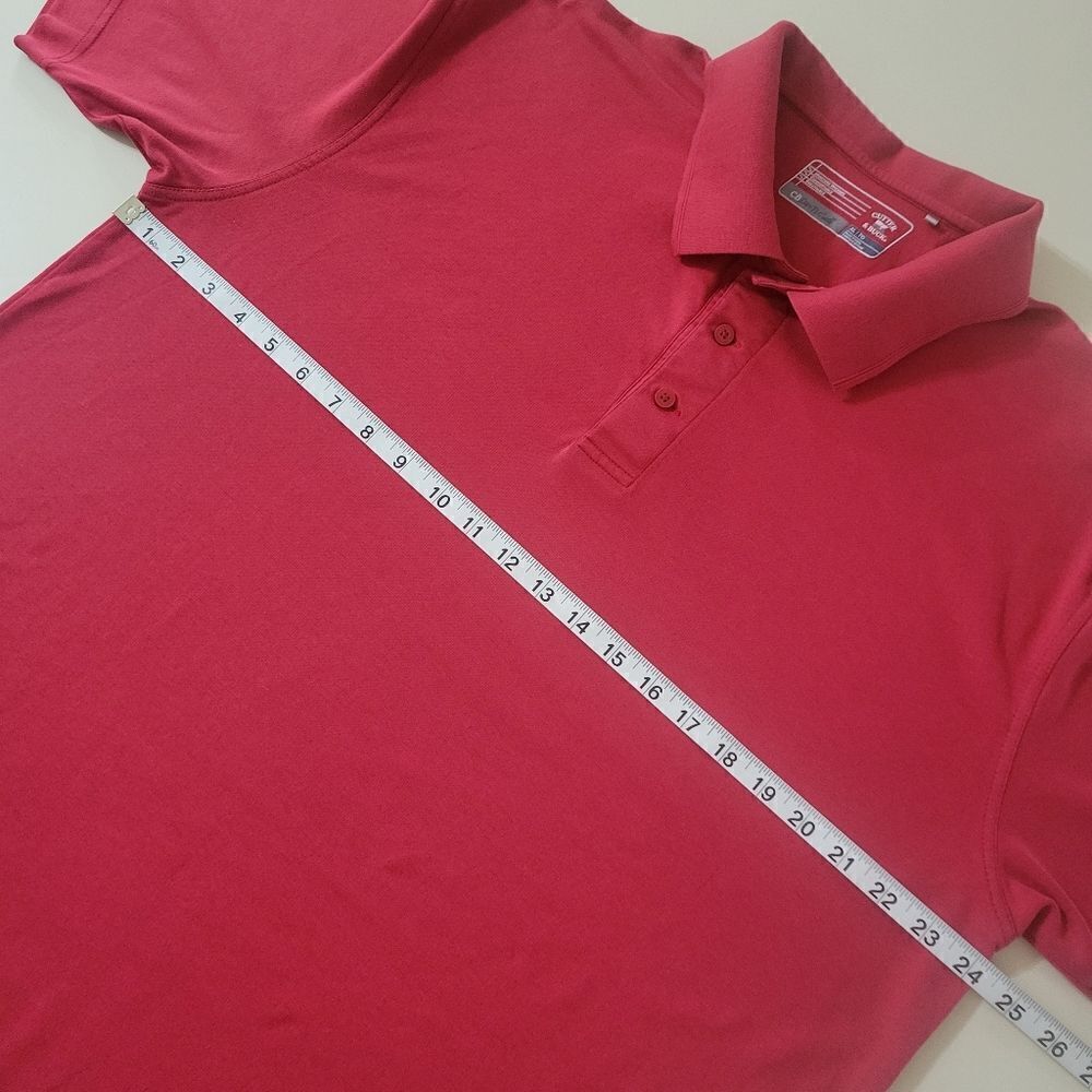 Cutter & Buck CB Drytec Solid Red Mens Short Sleeve Polo - Picture 5 of 14